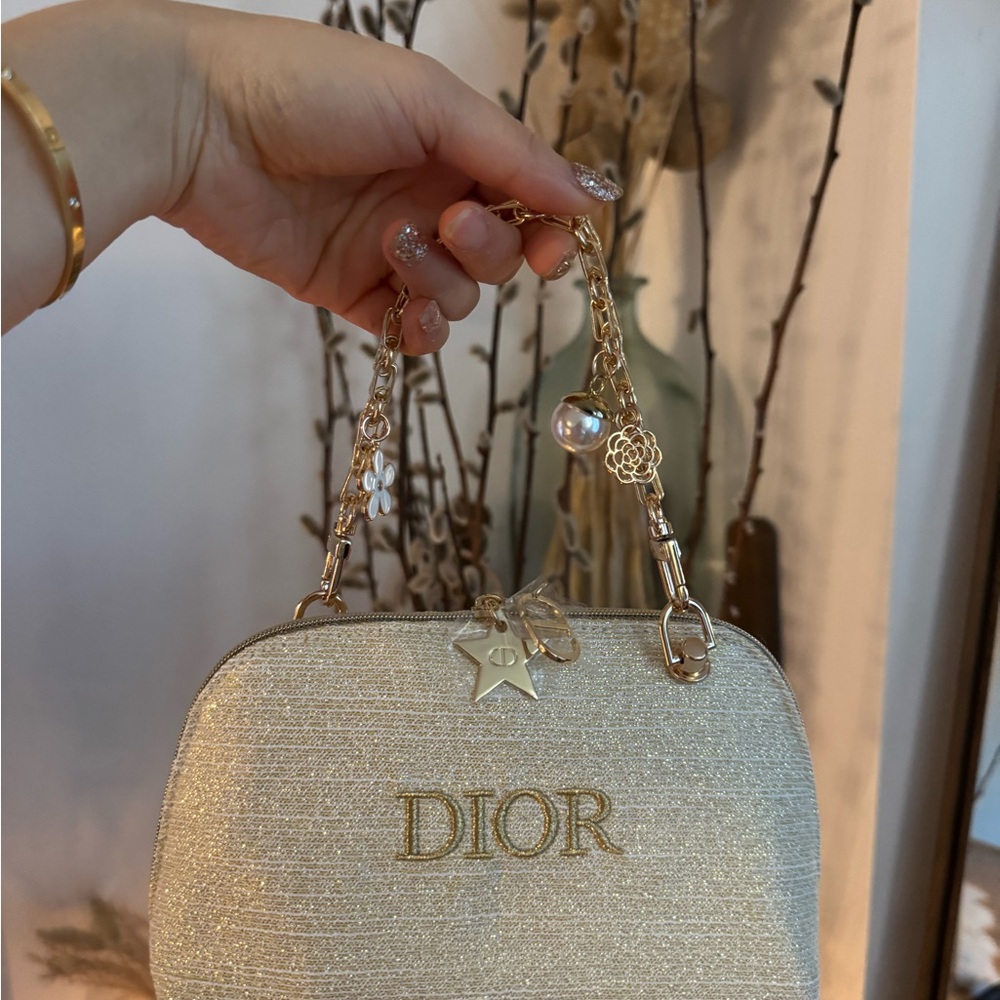 Limited Edition Authentic Dior Gold Beauty Bag